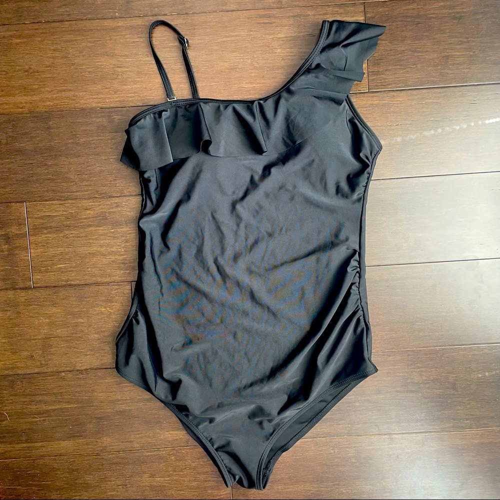 Black maternity one piece swimsuit size S